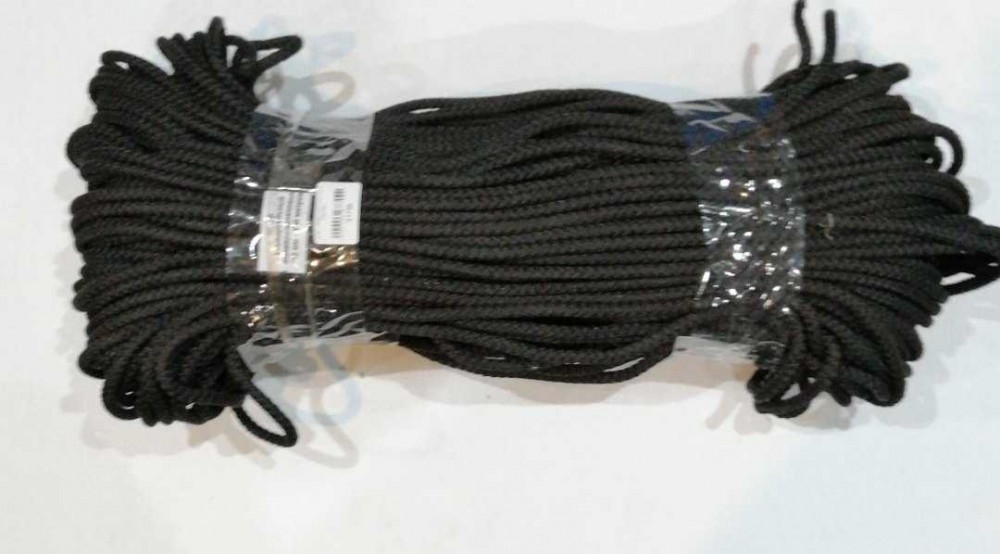 Шнур с сердечником 6 мм 100 м (черный)