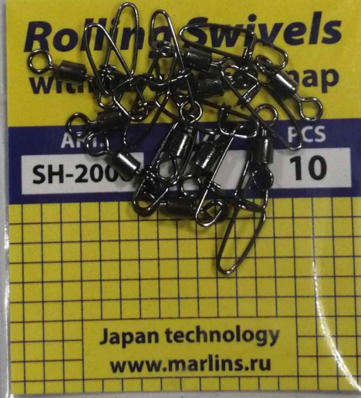 Карабины "Marlin's" SH2006-004 Rolling Swivels with Insurance Snap SH2006-004