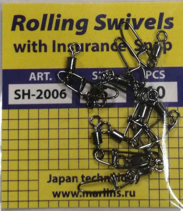 Карабины "Marlin's" SH2006-005 Rolling Swivels with Insurance Snap SH2006-005