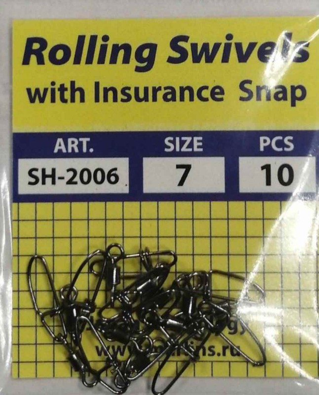 Карабины "Marlin's" SH2006-007 Rolling Swivels with Insurance Snap SH2006-007