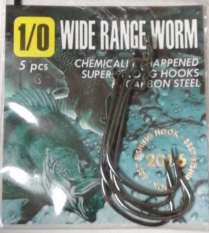 Крючок офсетный WIDE RANGE WORM size 1/0