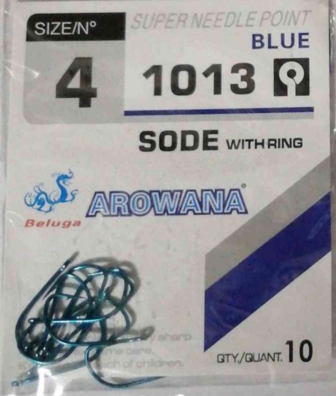 Набор крючков Beluga "Arowana" SODE-BLUE №4 (10шт)