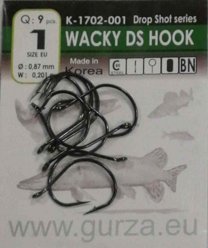 Крючки Gurza-Wacky DS Hook BN № 1 (9шт/уп)