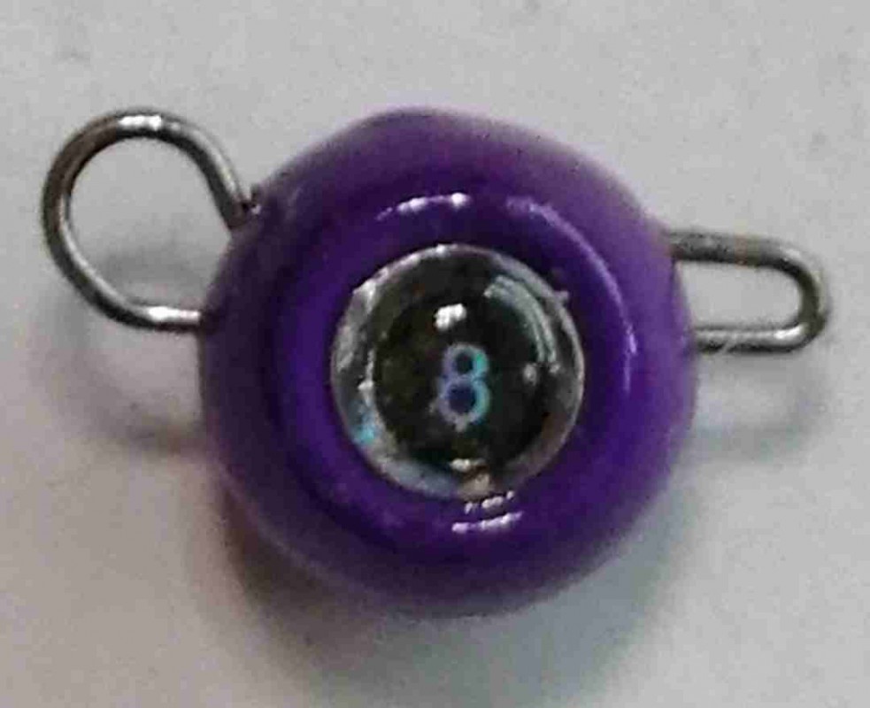 Груз крашеный разборная чебурашка "ШАР" 8 гр., цвет 06-фиолетовый