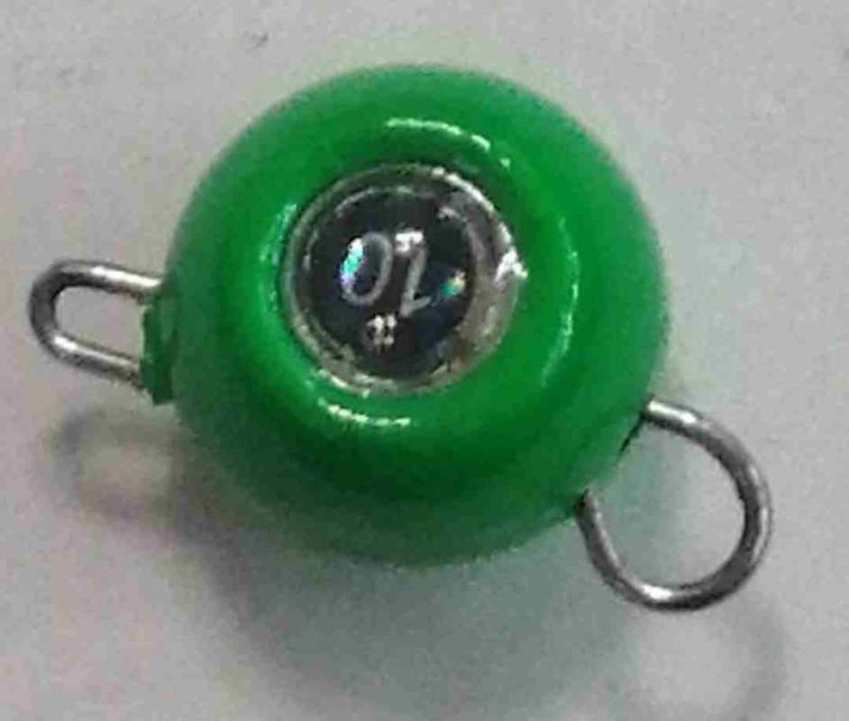 Груз крашеный разборная чебурашка "ШАР" 10 гр., цвет 07-зеленый