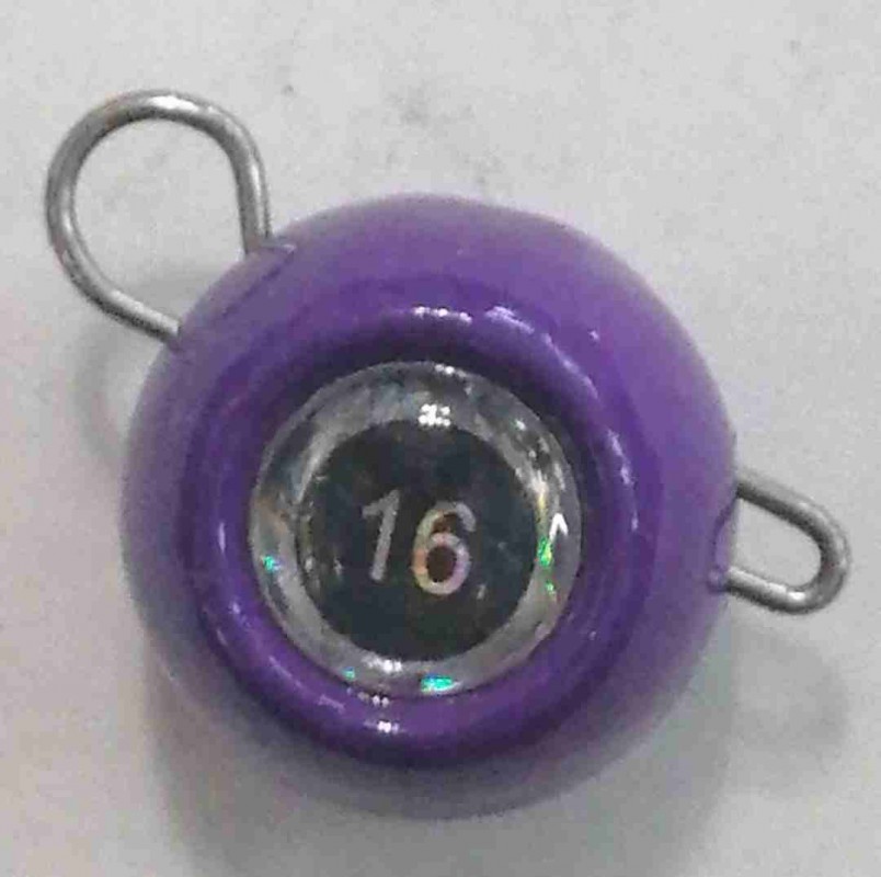 Груз крашеный разборная чебурашка "ШАР" 16 гр., цвет 06-фиолетовый
