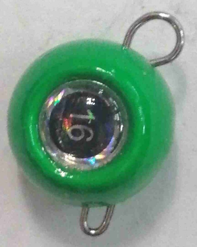 Груз крашеный разборная чебурашка "ШАР" 16 гр., цвет 07-зеленый