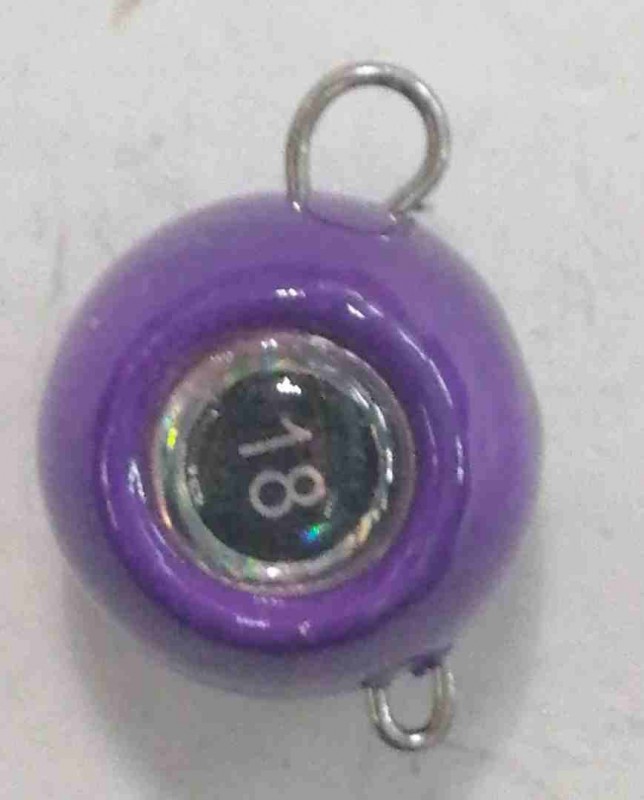 Груз крашеный разборная чебурашка "ШАР" 18 гр., цвет 06-фиолетовый