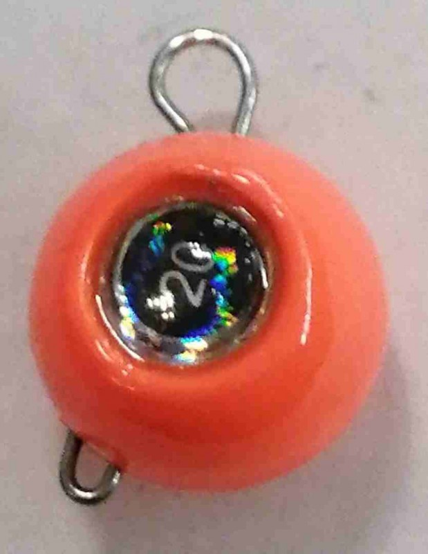 Груз крашеный разборная чебурашка "ШАР" 20 гр., цвет 03-оранжевый