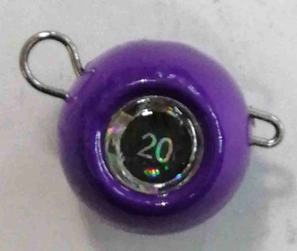 Груз крашеный разборная чебурашка "ШАР" 20 гр., цвет 06-фиолетовый