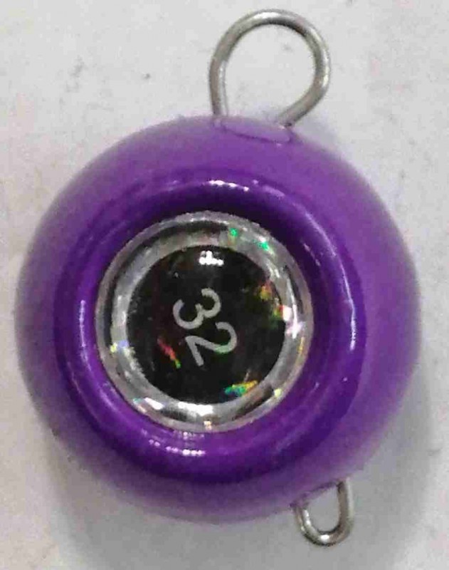Груз крашеный разборная чебурашка "ШАР" 32 гр., цвет 06-фиолетовый