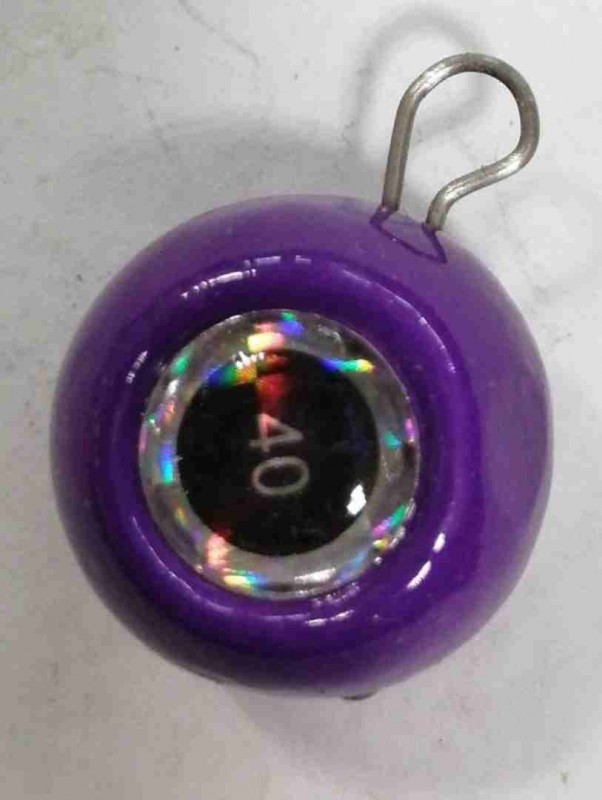Груз крашеный разборная чебурашка "ШАР" 40 гр., цвет 06-фиолетовый