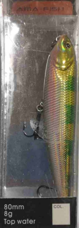 Воблер Amafish BUBBLE PEN 80 Длина:80мм  Вес:8гр  Заглубление :TOP WATER цвет:HA07