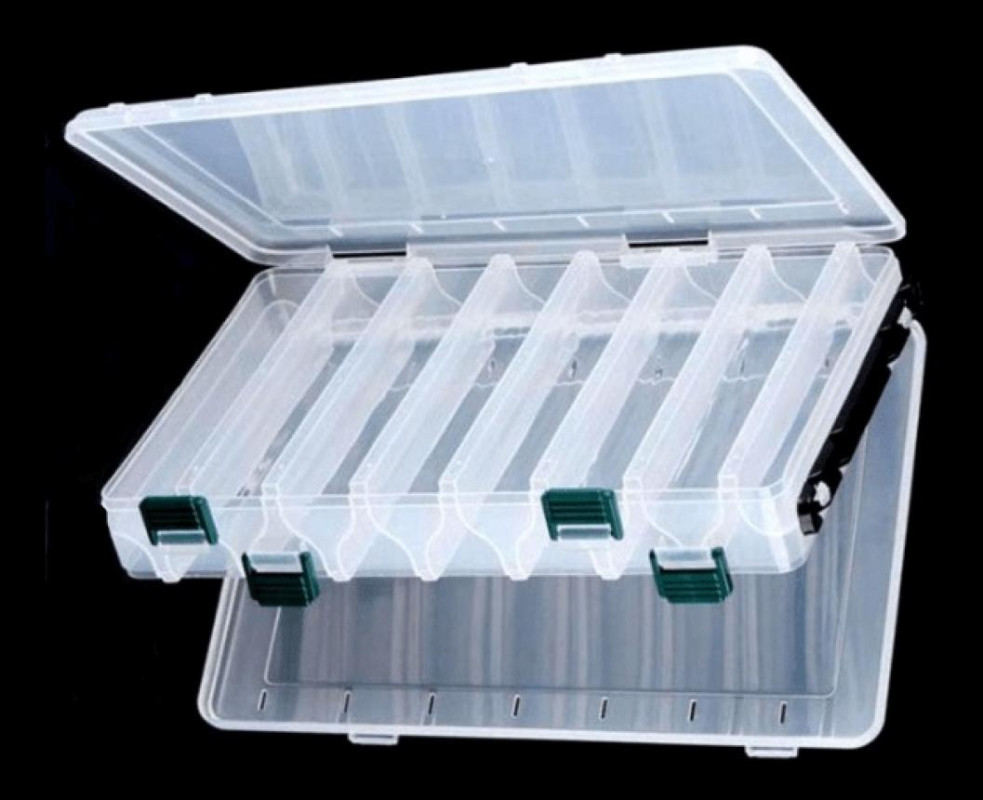 Коробка для воблеров 14 секций (прозр. двустор.)