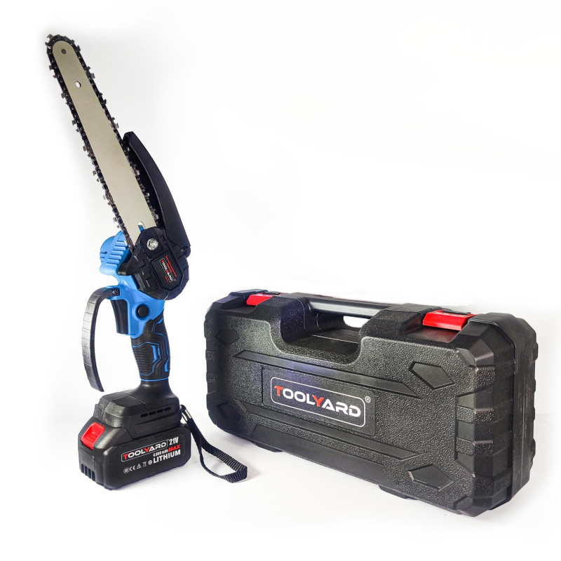 Пила аккум. бесщеточная TOOLYARD (8 дюймов, Li-ion-1шт, 4Ач, 0-4500 об/мин, З/У, кейс, ключ. S001