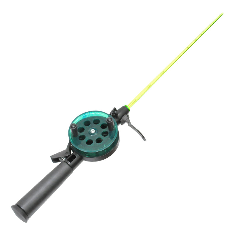 УДОЧКА зимняя "Техно" диаметр 65, с неопреновой ручкой (хлыст поликарбонат) жёлтая