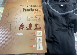 Термобельё в комплекте (фуфайка. кальсоны) EcoDry RealMan чёрное (44)