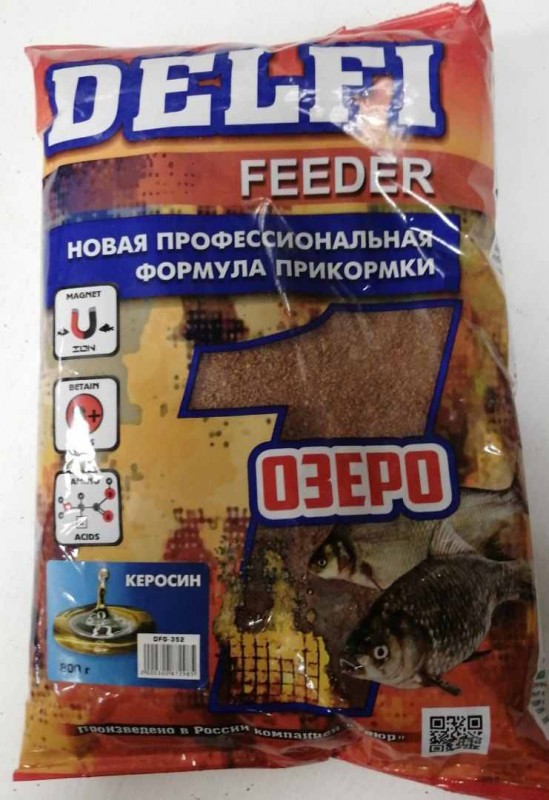Прикормка DELFI Feeder (озеро; керосин, 800 г)