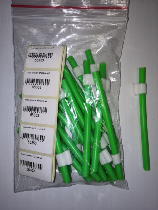 Кивок силикон. 5*2 зеленый