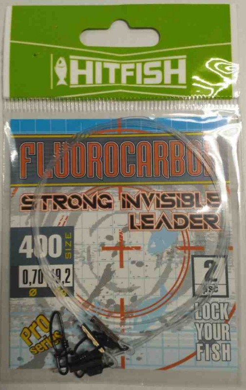 Поводок флюорокарбоновый HITFISH STRONG INVISIBLER LEADER (400 mm, d 0.70, 19,2 kg) (2 шт/уп)