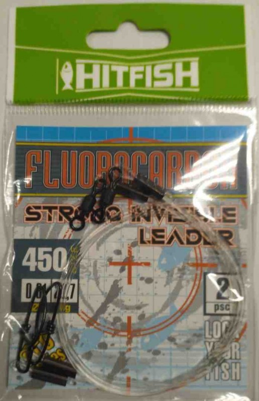 Поводок флюорокарбоновый HITFISH STRONG INVISIBLER LEADER (450 mm, d 0.81, 22,7 kg) (2 шт/уп)