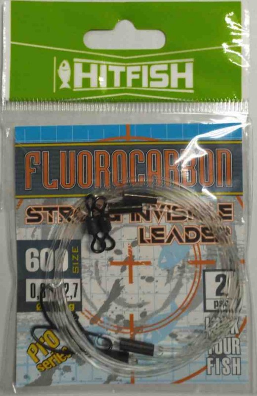 Поводок флюорокарбоновый HITFISH STRONG INVISIBLER LEADER (600 mm, d 0.81, 22,7 kg) (2 шт/уп)