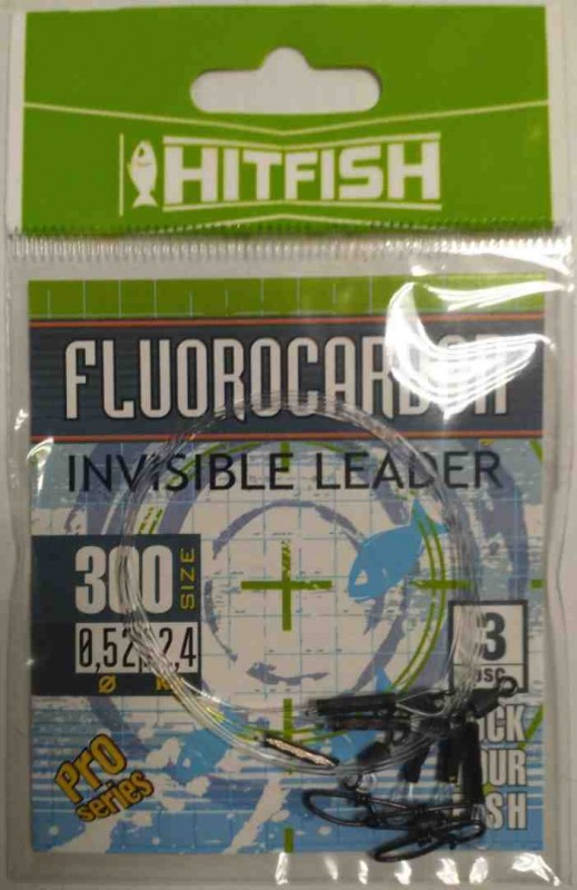 Флюорокарбоновый поводок HITFISH  Invisible Leader (300 mm. d 0.52 12.4 kg) (3 шт/уп)