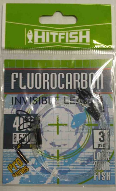 Флюорокарбоновый поводок HITFISH  Invisible Leader (400 mm. d 0.52 12.4 kg) (3 шт/уп)