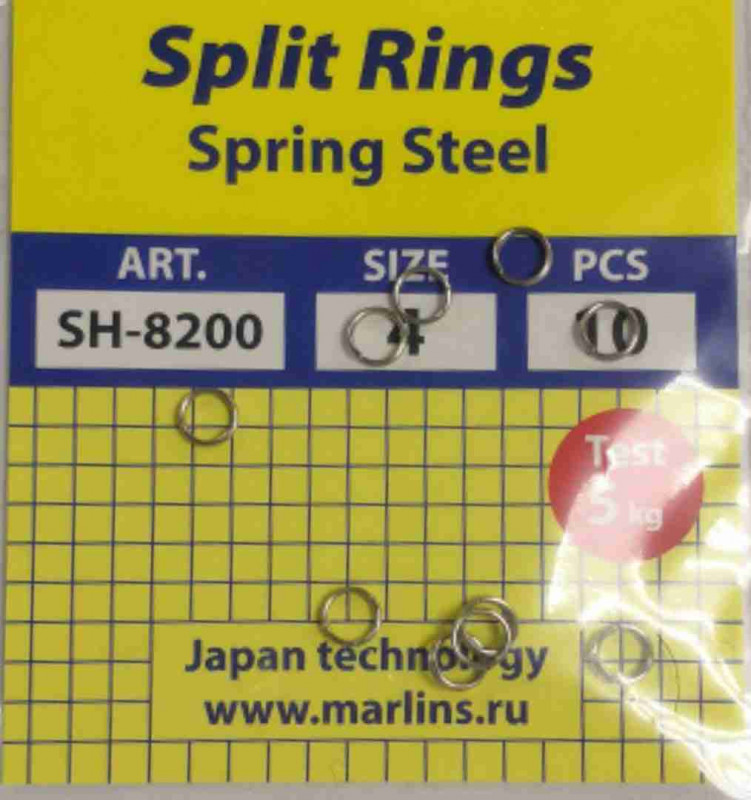 Заводные кольца "Marlin's" Spring Steel  4мм уп.10шт.