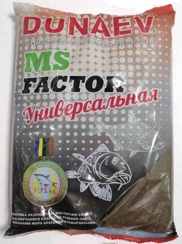 Прикормка "DUNAEV-MS FACTOR" 1 кг Универсальная