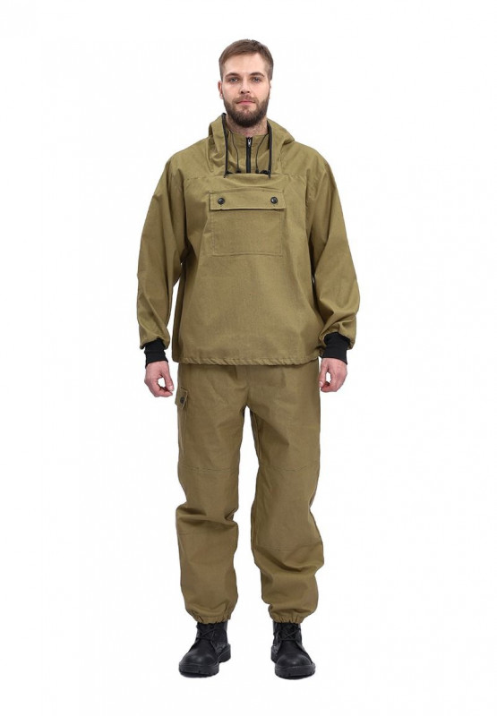 Костюм туристический ПРТНЦФ с сеткой "ТИР", цвет: хаки,  ткань: палатка 235 (48-50, 170-176)