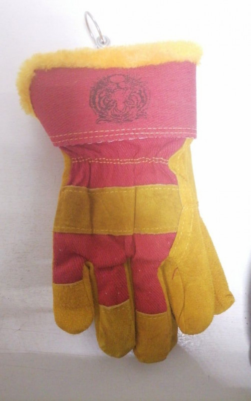 Перчатки спилковые комбинированные, утепленные  СИБИРЬ плюш