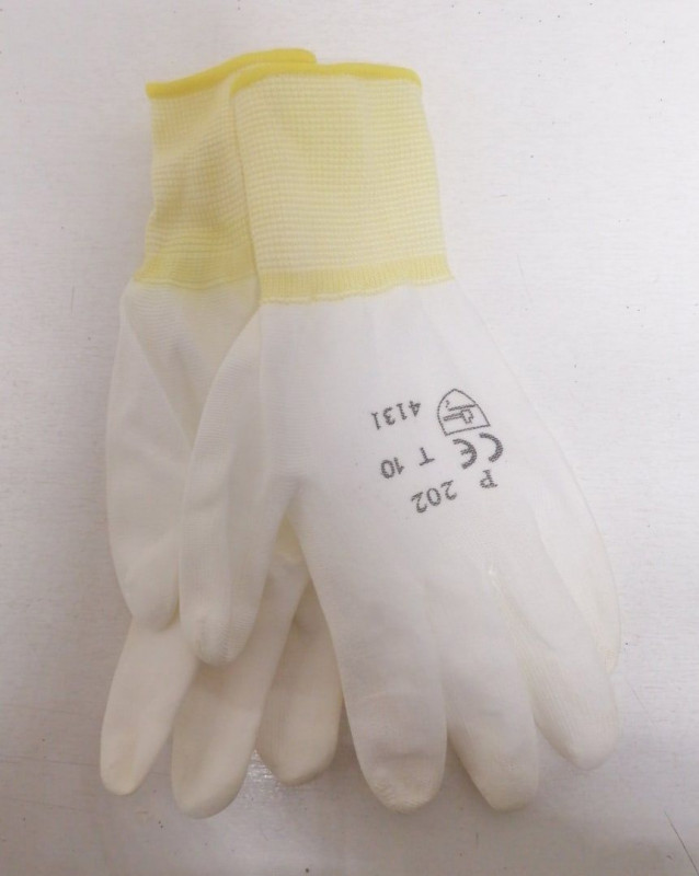 Перчатки нейлоновые с полиуретановым покрытием (белый)