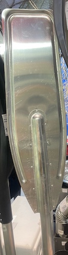 Весло катерное,лопасть алюм, 192,5 см d трубы 35 мм, неразборное