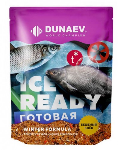 Прикормка "DUNAEV iCE-READY" 0.75кг Мотыль