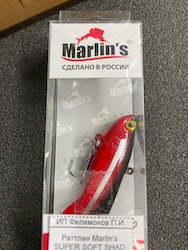 Раттлин Marlin's SUPER SOFT SHAD 70S 70мм/17,5гр цвет "Сатана" SS70-008