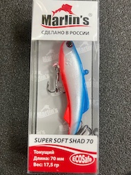Раттлин Marlin's SUPER SOFT SHAD 70S 70мм/17,5гр цвет "BSR" SS70-011