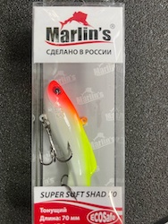 Раттлин Marlin's SUPER SOFT SHAD 70S 70мм/17,5гр цвет "Ферапонт" SS70-060