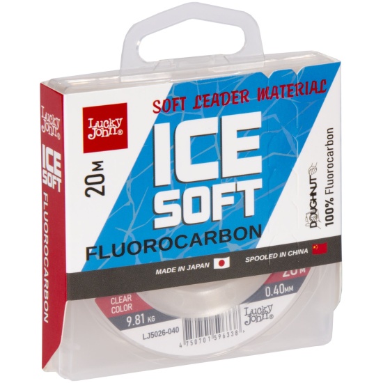 Леска моно. Lucky John ICE SOFT FLUOROCARBON 020/040