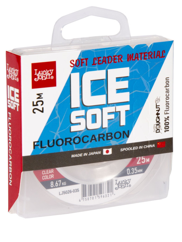 Леска моно. Lucky John ICE SOFT FLUOROCARBON 025/035